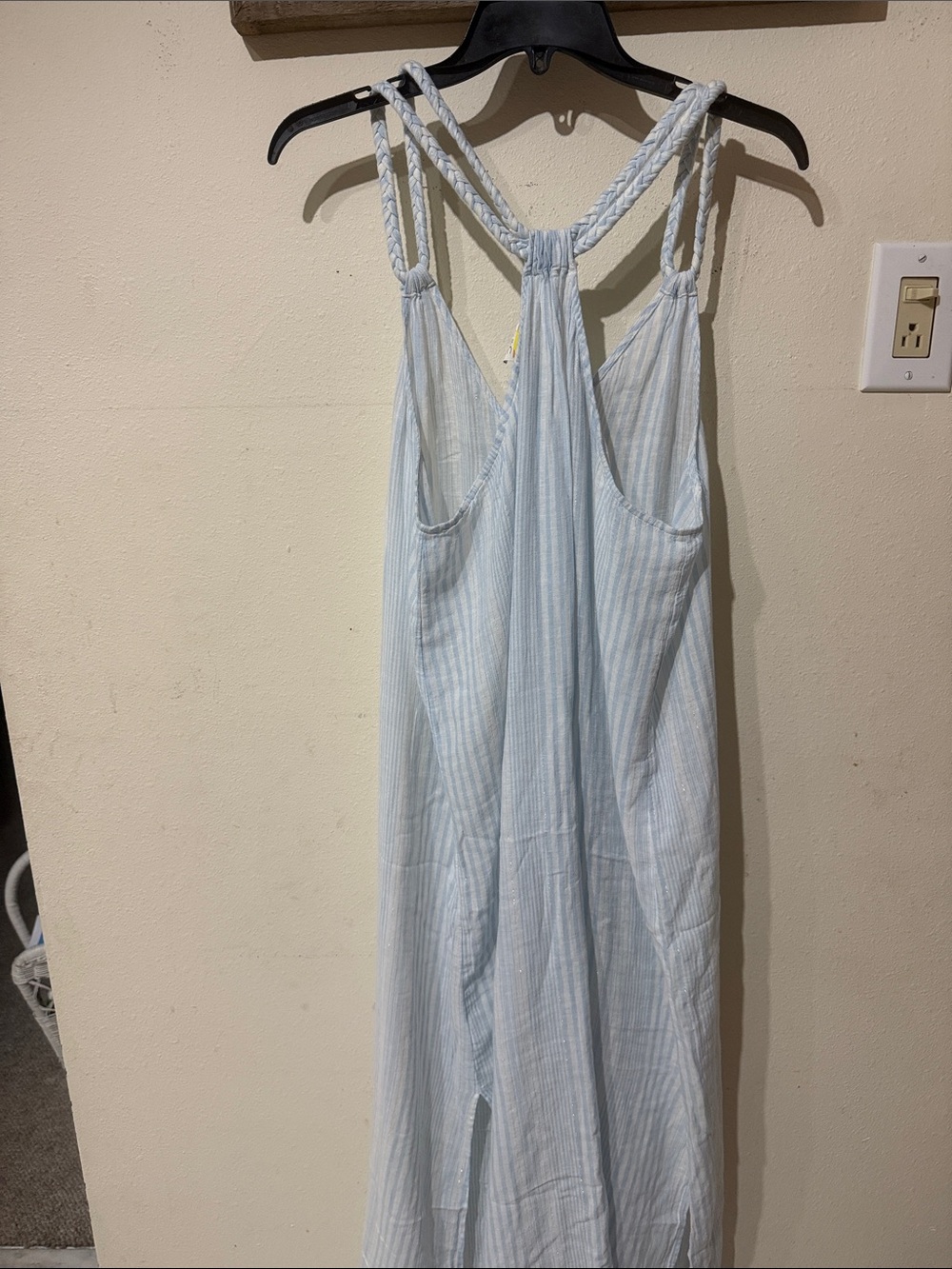 C&C California Pale Blue and White Striped Sundress - Picture 7 of 7